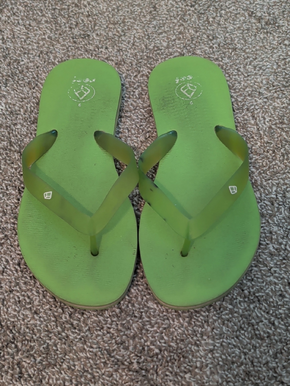 Green Flip Flop Sandals